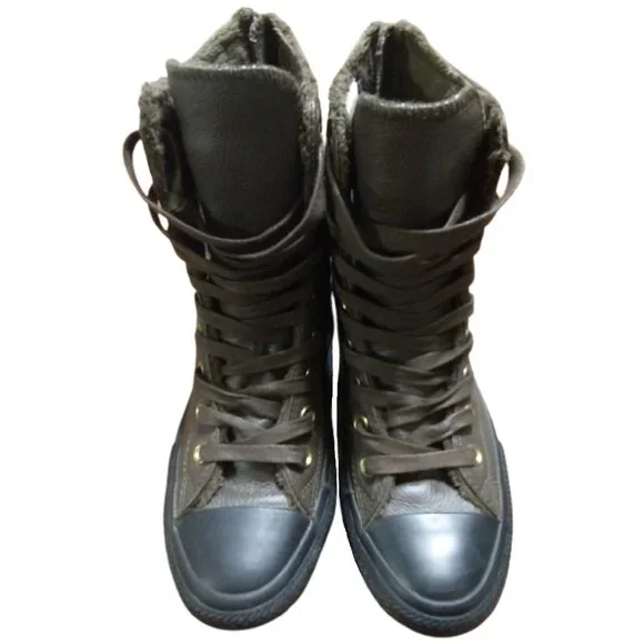 Converse High Top Sneaker Zip Combat Boots 7 - Picture 2 of 9